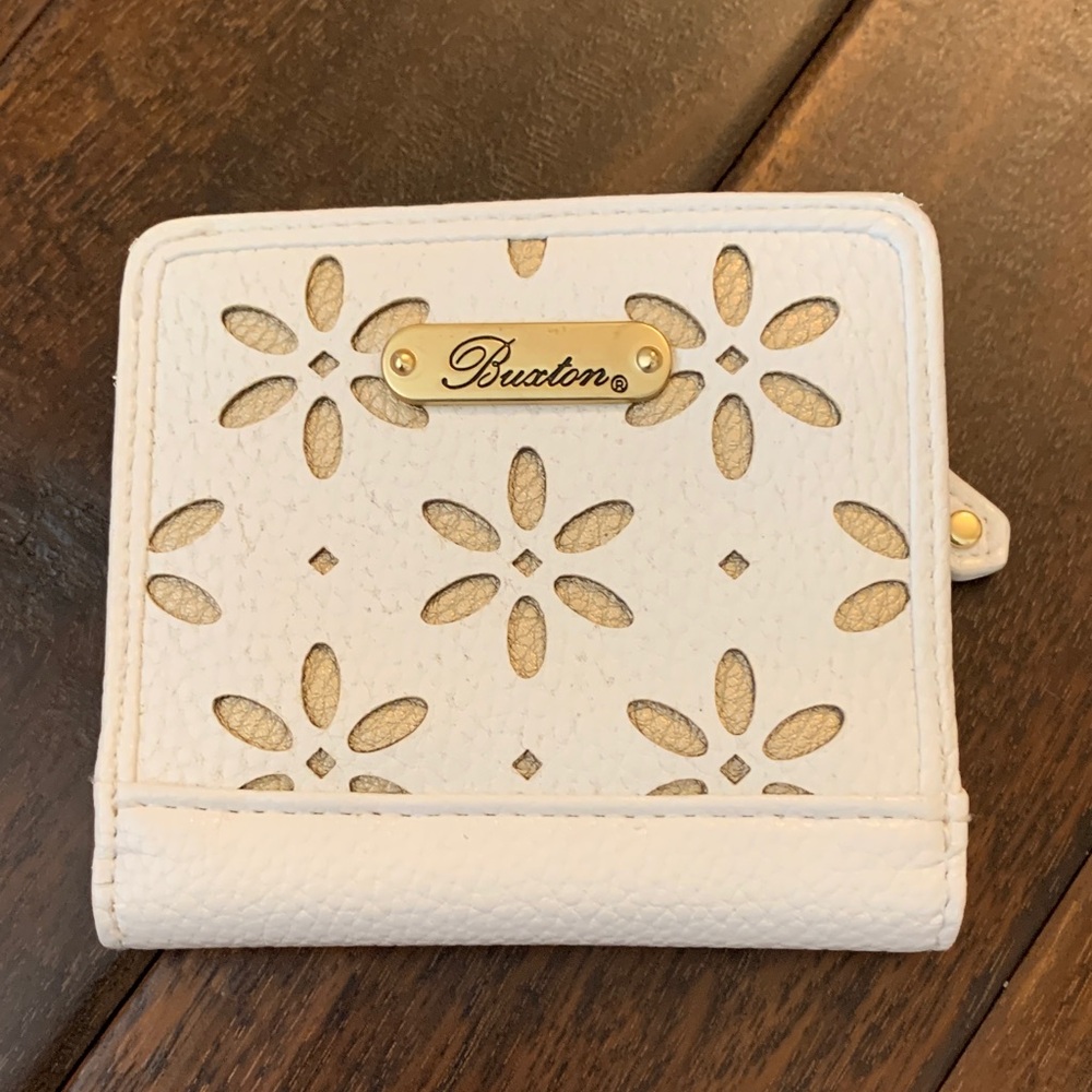 Buxton Cream Floral Cutout Wallet